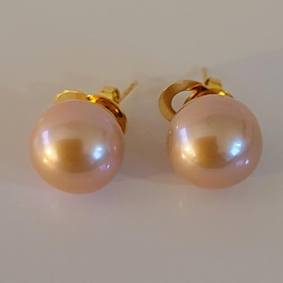 Brilliant Luster Edison Pearl Earrings – AAAA Quality | Certified Authentic - Picture 1 of 7